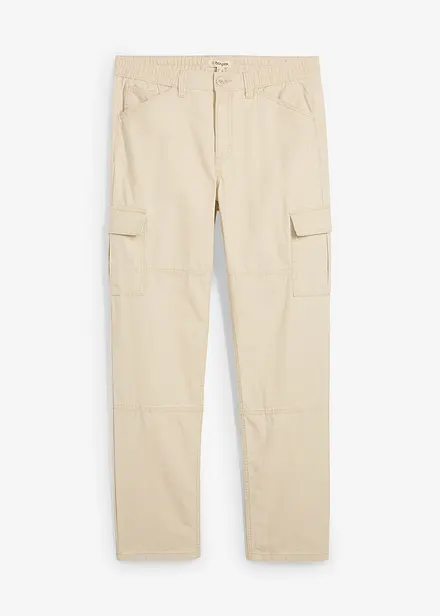 Relaxed fit cargo broek van katoenen canvas, straight