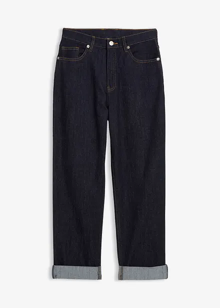 Loose fit stretch jeans met verstelbare band, straight