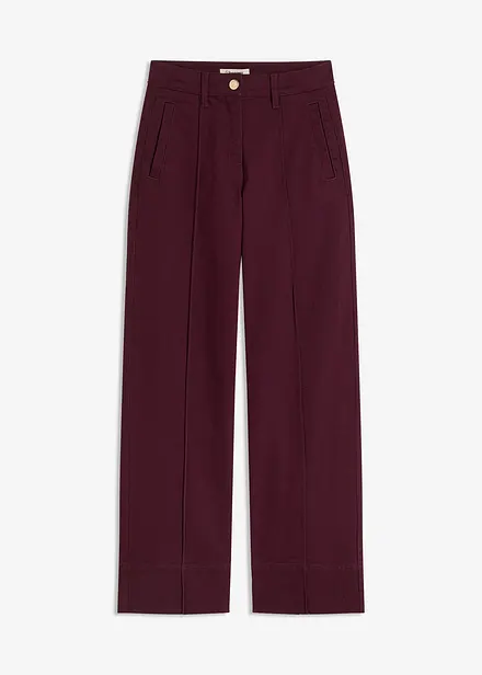 Twill broek met bies en kleine zak