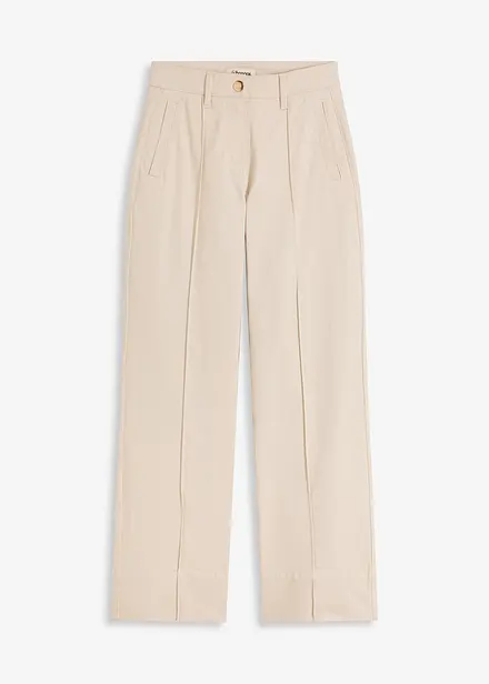 Twill broek met bies en kleine zak