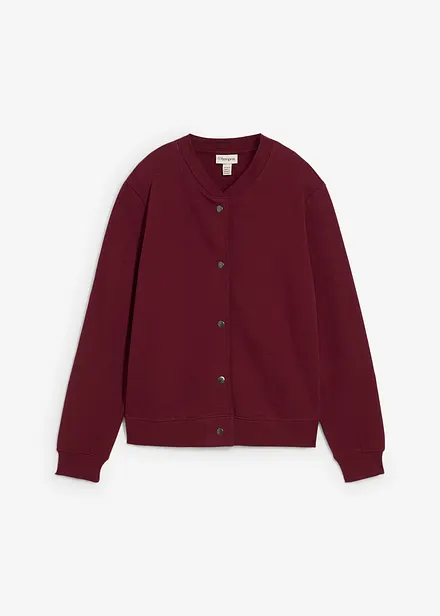 Sweat bomber met een knoopsluiting