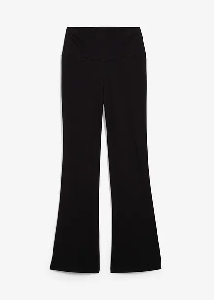 Flared broek van biologisch katoen met stretch