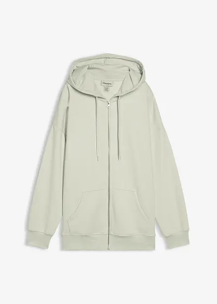 Oversized sweatvest met capuchon