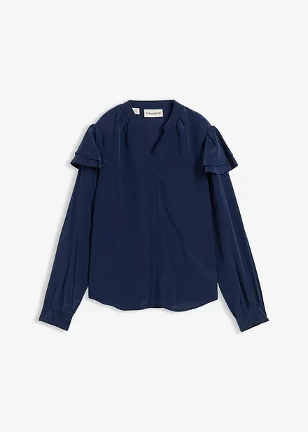 Blouse met zijde