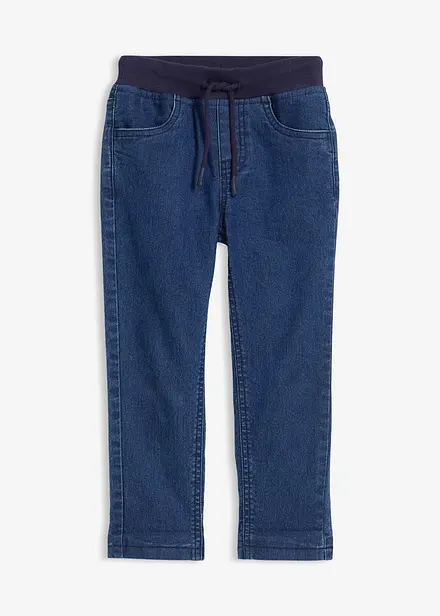 Thermojeans regular fit met jersey voering, straight