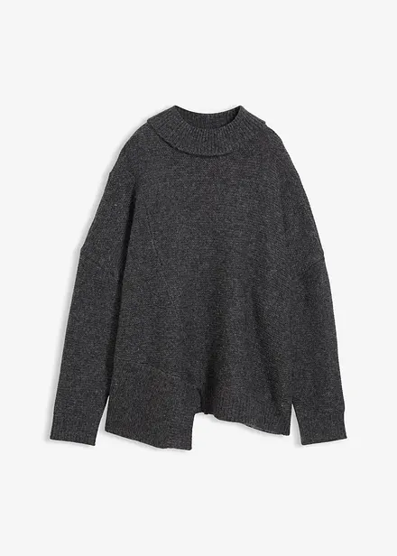 Trui met wol en een asymmetrische onderkant