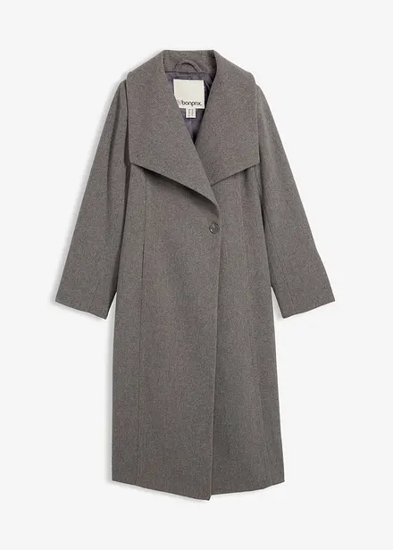 Lange jas in wollook