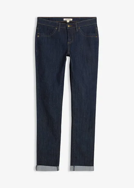 Stretch jeans mid waist, straight