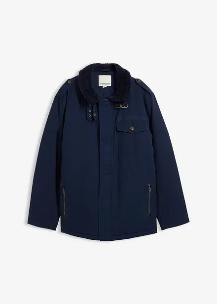 Winterjas van katoen met teddy voering