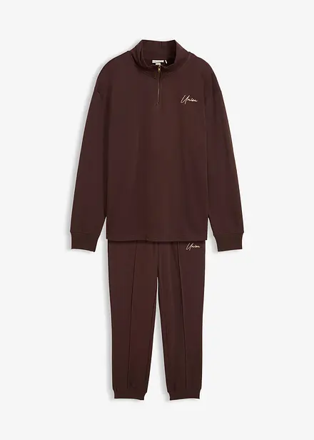 Joggingpak van katoen (2-dlg. set), loose fit
