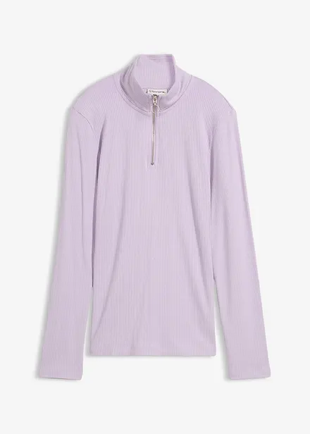 Geribd shirt in een zachte viscosemix