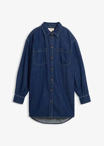 Spijkerblouse van zware denim, puur katoen, oversized