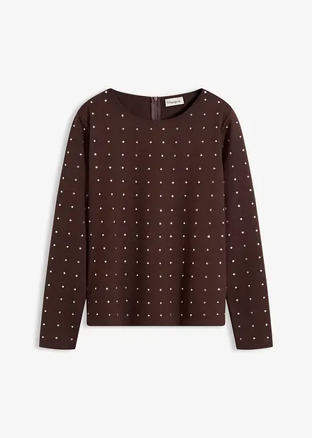 Longsleeve met strass-applicatie