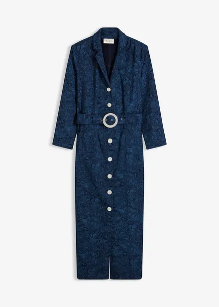 Twill jurk met riem (2-dlg. set)