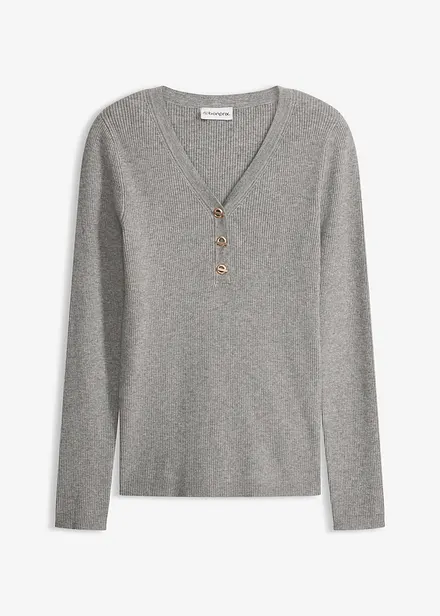 Geribde trui met viscose