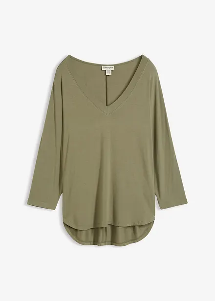 Shirt in een mix van viscose en elastan