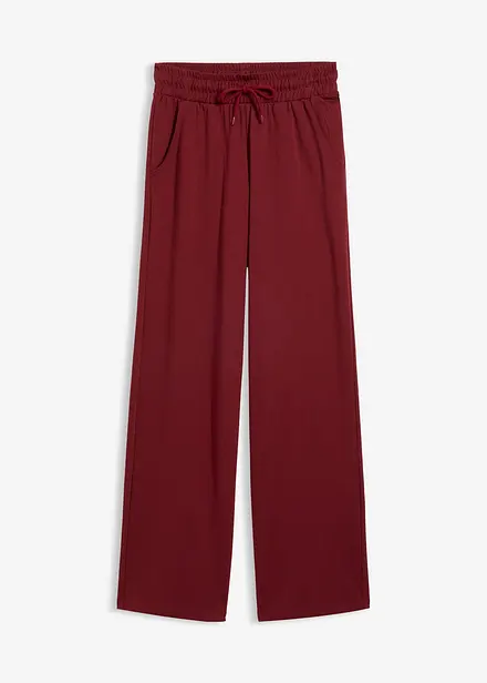 Wijde jersey broek van interlock