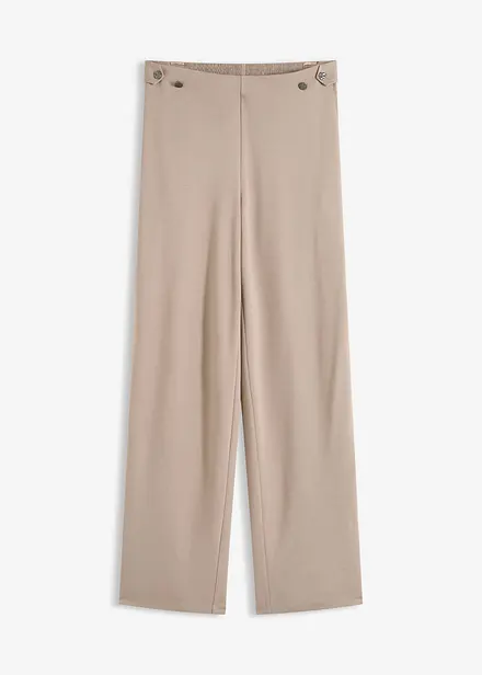 Jersey broek met sierbandjes