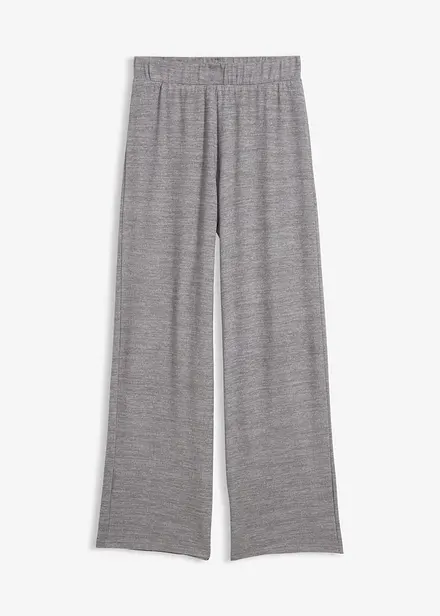 Jersey broek in gebreide look