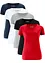 Shirt met ronde hals (set van 5), korte mouw, bonprix