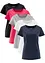 Shirt met ronde hals (set van 5), korte mouw, bonprix