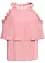 Cold shoulder blouse met kant, BODYFLIRT