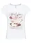 T-shirt met verenprint, bonprix