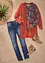 Shirt tuniek met print, lange mouw, bonprix