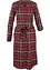 Geruite midi blousejurk van viscose met strikceintuur, bpc bonprix collection