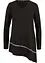 Longshirt met asymmetrische snit en glitter, bonprix