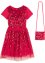 Feestelijke jurk met pailletten en tasje (2-dlg. set), bpc bonprix collection