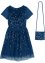 Feestelijke jurk met pailletten en tasje (2-dlg. set), bpc bonprix collection