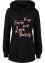 Sportieve, feminiene sweater met een metallic tekstprint, splitten opzij voor meer bewegingsvrijheid en een capuchon, bpc bonprix collection