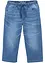 Jongens lang instap jeans bermuda, slim fit, bonprix