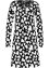 Gedessineerde jersey jurk met plooitjes, lange mouw, bpc bonprix collection