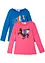 Meisjes longsleeve (set van 2) van biologisch katoen, bonprix