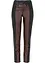 Imitatieleren broek met colourblockings, RAINBOW