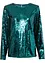 Blouse van pailletten, bonprix