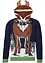 Hoodie met kerstmotief van gerecycled polyester, bonprix