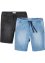 Regular fit jeans bermuda met elastische band (set van 2), John Baner JEANSWEAR