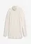 Lange fleece trui met col en zijsplitten, bpc bonprix collection
