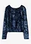 Fluwelen longsleeve met rugdecolleté, RAINBOW