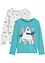 Meisjes longsleeve van biologisch katoen (set van 2), bonprix