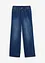 Wide leg stretch jeans met mid waist, bonprix