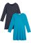 Meisjes jersey jurk (set van 2) van biologisch katoen, lange mouw, bpc bonprix collection