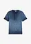 Henley shirt van biologisch katoen in washed out look, korte mouw, bonprix