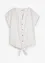 Blouse met broderie anglaise en korte mouwen, John Baner JEANSWEAR