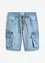 Lange jeans short met cargozakken, regular fit, John Baner JEANSWEAR