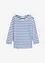 Geribd shirt met schulprandjes, 3/4 mouw, bonprix