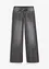 Wide leg stretch jeans met mid waist, bonprix